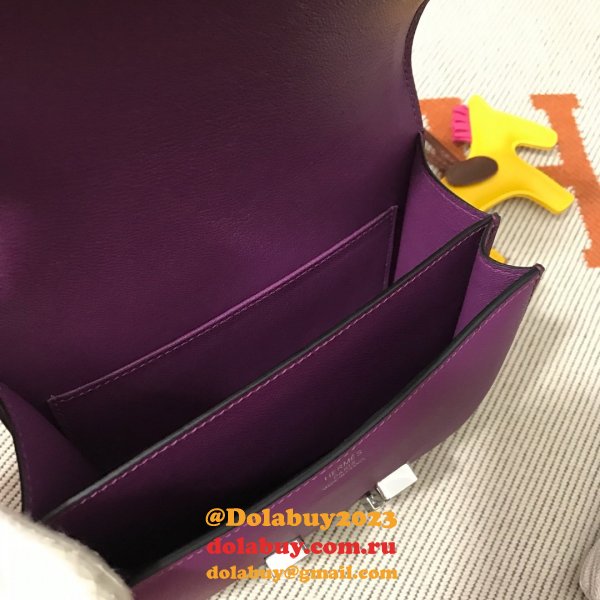 Hermes Constance Bag 18cm Epsom Leather Purple