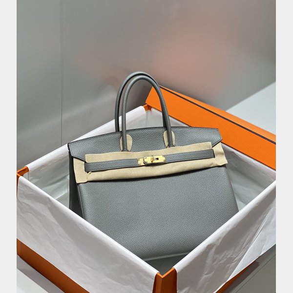 Hermes Birkin 35cm Togo leather Handbags Cumulonimbus Gray