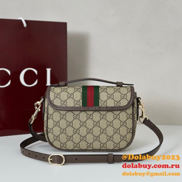 Gucci Quality Ophidia Small Top Handle GG Fabric 836843 Bag