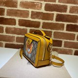 Replica Gucci 7 Star Ophidia GG mini shoulder 602576 yellow bag