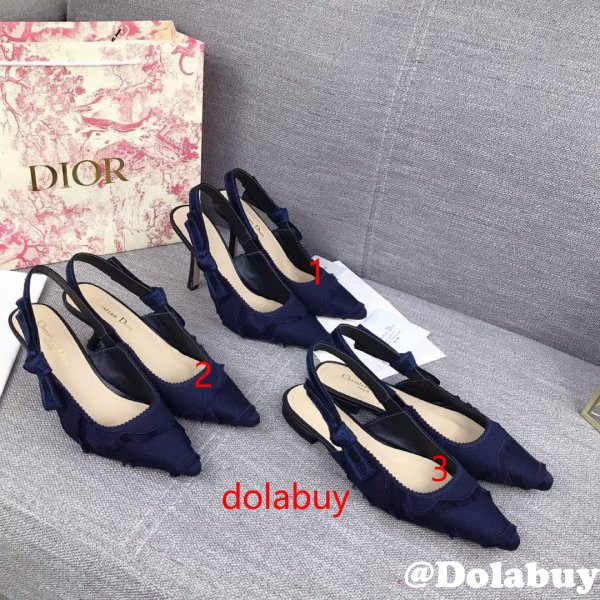 High Top Quality Replica Fashion Dior Navy Blue Tassel Shoes