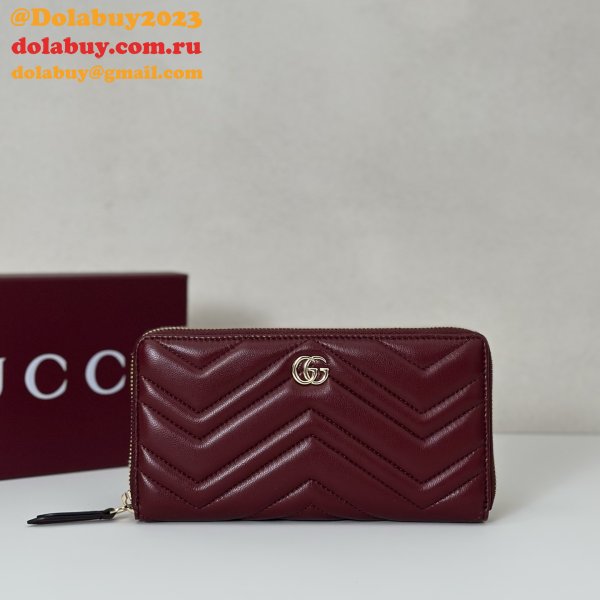 Replica Gucci GG Marmont Zip Around Wallet #837758 Bag