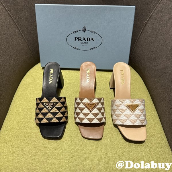 Prada Logo-plaque Slip-on Sandals