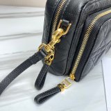 High Quality Dior Caro Bag Brown Supple Cannage Calfskin