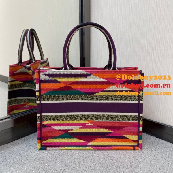 Replica Dior Oblique Book Tote Termurah Multicolor AAA+ Bag