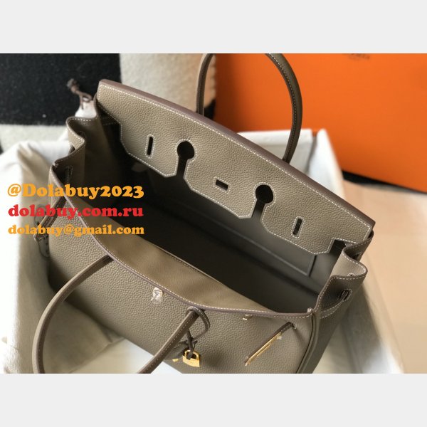 Hermes Birkin 35cm Togo leather Handbags Elephant Gray