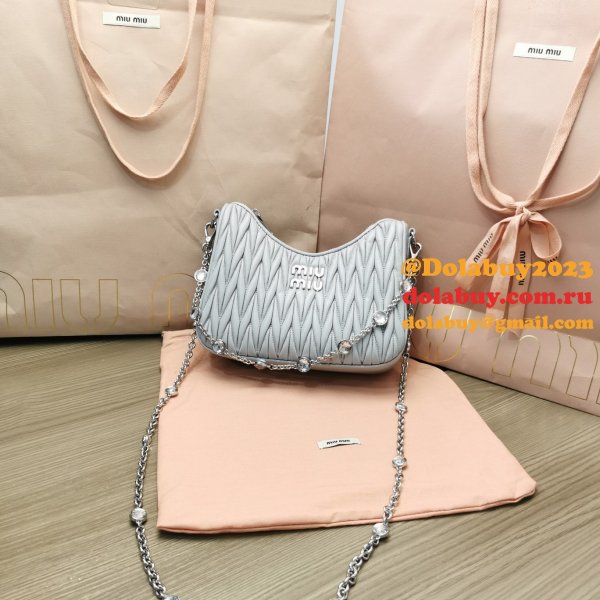 Best 2024 Replica Miu Miu Matelasse 5BH211 Quality Fake Bag