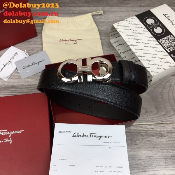 Ferragamo Belts Perfect High Quality Replica 35 mm Black