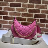 Gucci Replica 739709 GG Matelassé Duplicate Shoulder Pink Bag