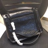 Buy Online YSL Nikki 28cm 498894 Stitch Flap Black Bag